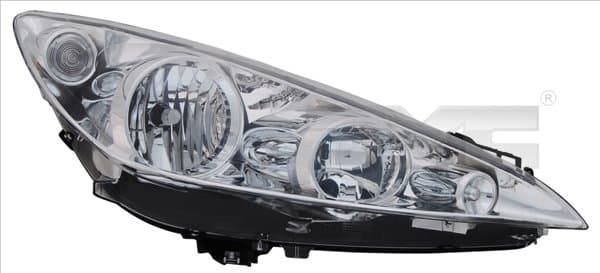 Far dreapta (H1 H7, reglaj electric, cu motoras, fundal cromat) PEUGEOT 308 CC, 308 I, 308 SW I, RCZ