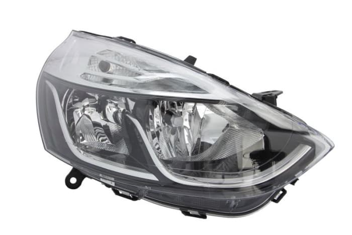 Far dreapta (H1 H7, reglaj electric, cu motoras, fundal cromat) RENAULT CLIO dupa 2016