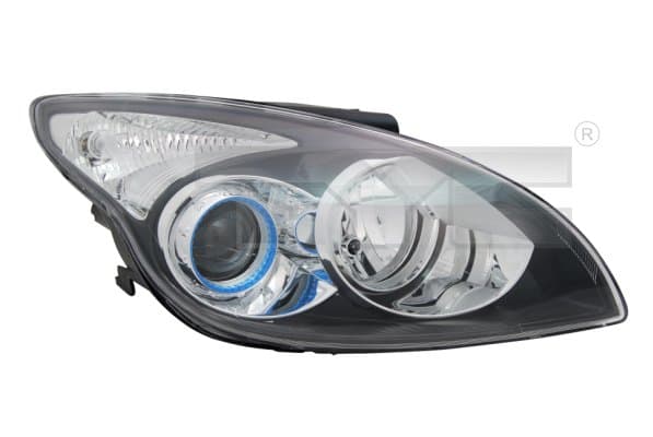 Far dreapta (H1 H7, reglaj electric, cu motoras, fundal negru) HYUNDAI i30 2007-2012