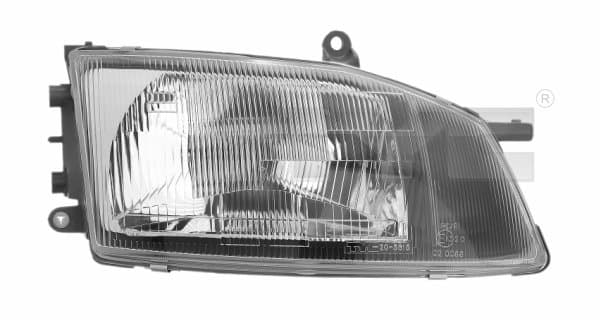 Far dreapta (H4, electric, fundal argintiu) TOYOTA HIACE IV