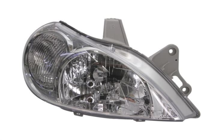 Far Dreapta (H4, manual, fara motoras, culoare insert: cromat, culoare semnalizator: alb) potrivit KIA RIO I