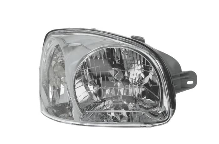 Far Dreapta (H4, manual, fara motoras, culoare insert: cromat, culoare semnalizator: transparent) potrivit HYUNDAI SANTA FE I -02.06