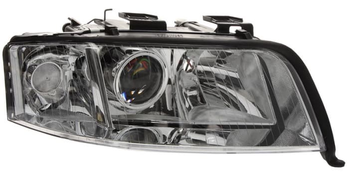 Far Dreapta (H7 H7, electric, fara motoras, culoare insert: cromat, culoare semnalizator: transparent) potrivit AUDI A6 C5, ALLROAD C5 01.01-12.04