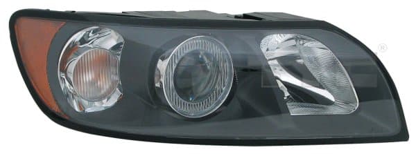 Far stanga (H7 HB3, electric, cu motoras, fundal negru) VOLVO S40 II, V50