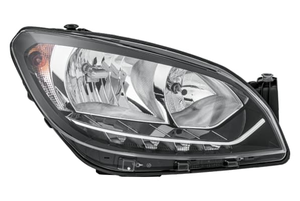 Far dreapta (H7 LED, reglaj electric cu motoras, fundal cromat) SKODA CITIGO 2011-2016