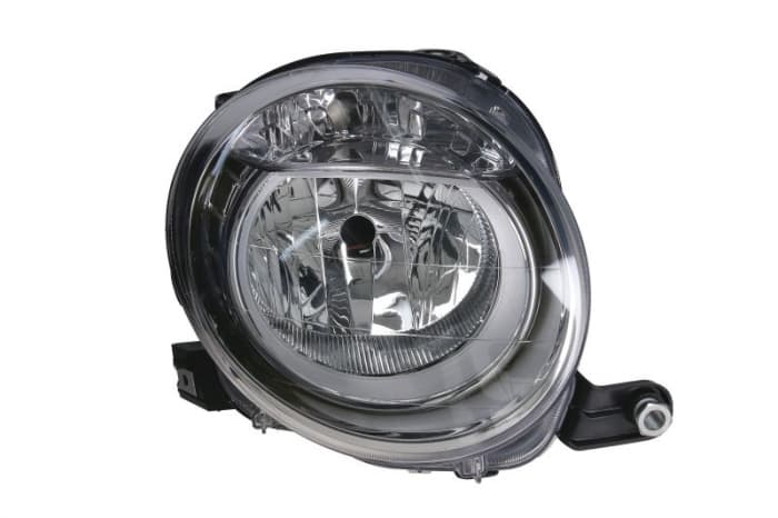 Far dreapta (H7, reglaj electric, cu motoras, fundal cromat) ABARTH 500 595 695, 500C 595C 695C FIAT 500, 500 C
