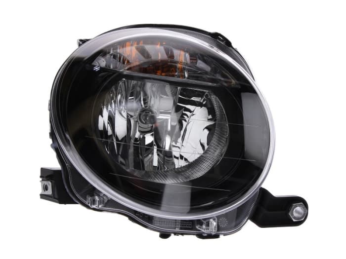 Far dreapta (H7, reglaj electric, cu motoras, fundal negru) ABARTH 500 595 695, 500C 595C 695C FIAT 500, 500 C
