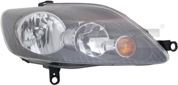 Far dreapta (H7, reglaj electric, cu motoras, fundal negru insertii crom) VW GOLF 2005-2013