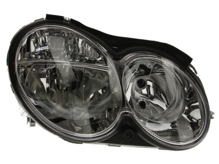 Far dreapta (H7, reglaj electric, fundal cromat, fundal transparent) MERCEDES Clasa CLK 2002-2005