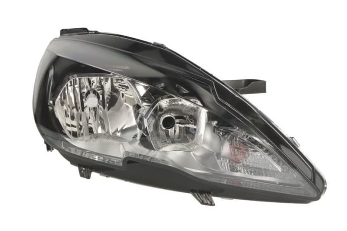 Far fata Dreapta (H7 HB3 PY21W, electric, cu motor, culoare insert: cromat, culoare semnalizator: transparent) potrivit PEUGEOT 308 II