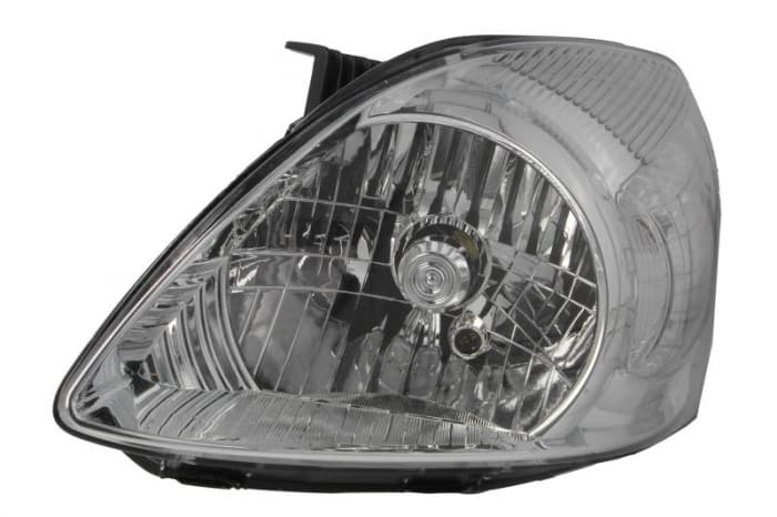 Far fata Stanga (H4, electric, manual, fara motoras, culoare insert: argintiu, culoare semnalizator: transparent) potrivit HYUNDAI MATRIX