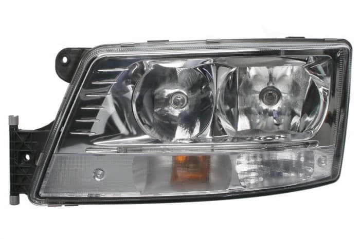 Far stanga (2 H7 LED PY21W, electric, cu motor, culoare insert: crom platinat, culoare indicator: transparent) potrivit MAN TGX I 06.06-09.21