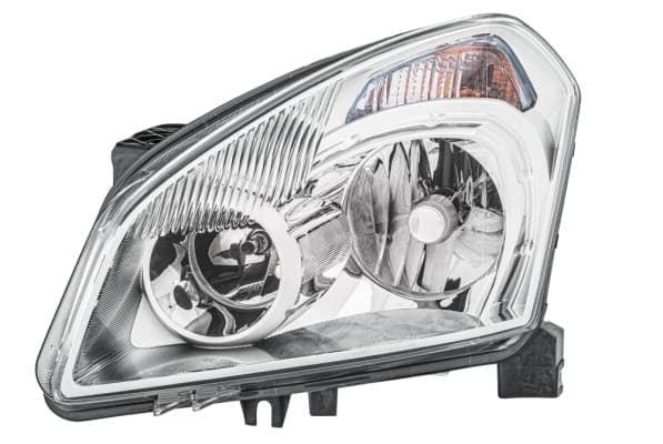 Far stanga (D2R H7, reglaj electric, cu motoras, fundal cromat) NISSAN QASHQAI I 2007-2010