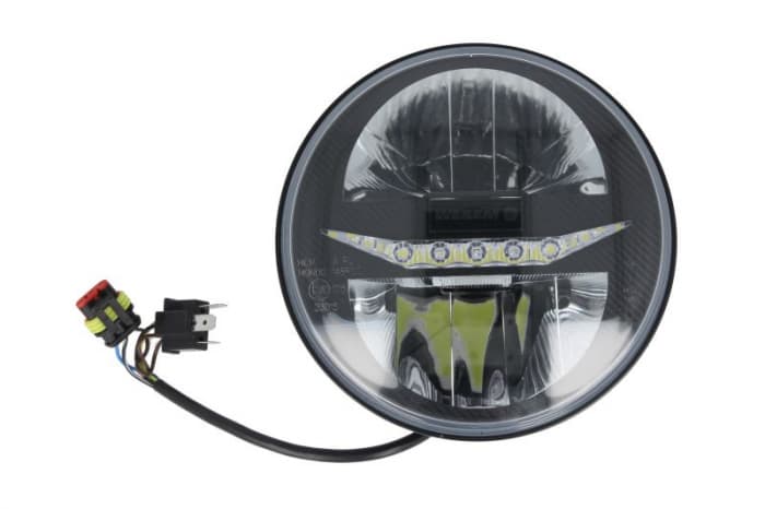 Far stanga dreapta (LED, 12V, functii lumini: Lumina zi, Lumina faza scurta, lumini pozitie, culoare insert: negru, diametru: 169 178mm) potrivit CHEVROLET CAMARO 09.68-