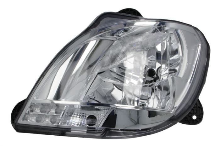 Far stanga (H1 H7 P21W, electric, cu motor, cu lumina de zi, culoare insert: crom platinat, culoare indicator: transparent) potrivit DAF CF, XF 106 10.12-