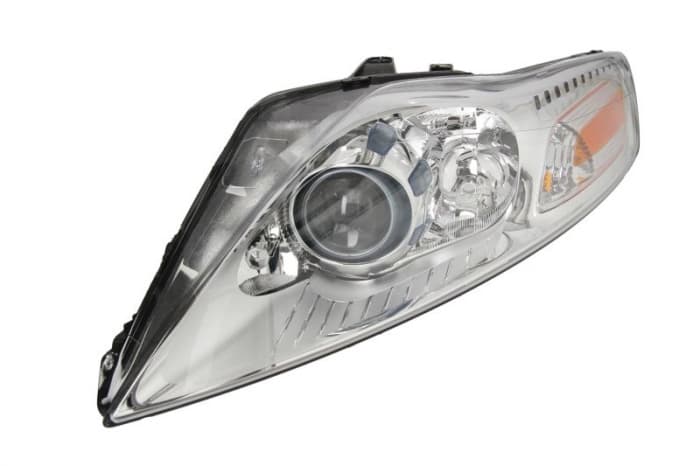 Far stanga (H1 H7, reglaj electric, cu motoras,cu iluminare in viraje, fundal argintiu) FORD MONDEO 2007-2010