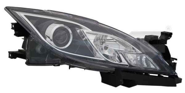 Far stanga (H11 H9, electric, cu motoras, fundal negru insertii crom) MAZDA 6