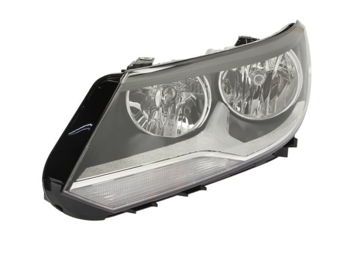 Far stanga (H15 H7 PY21W, reglaj electric, cu motoras, fundal cromat) VW TIGUAN