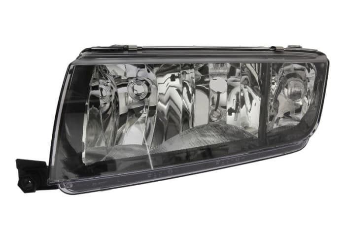 Far stanga (H3 H7, reglaj electric, cadru negru, fundal cromat) SKODA FABIA I, FABIA I PRAKTIK