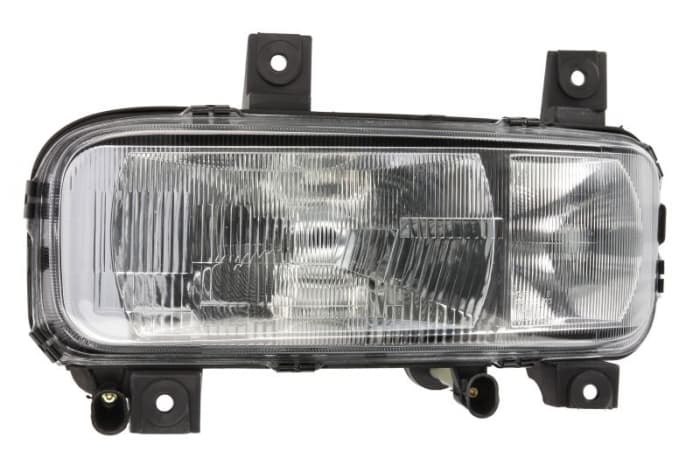 Far stanga (H4 H1 W5W, reglaj manual electric, fara motor, cu halogen) MERCEDES ATEGO 01.98-10.04