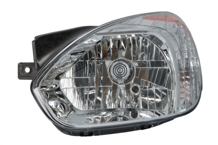 Far Stanga (H4, manual, fara motoras, culoare insert: cromat, culoare semnalizator: galben) potrivit HYUNDAI ACCENT III