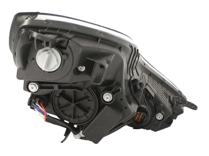 Far stanga H7, electric, cu motoras, interior argintiu, semnalizator transparent HYUNDAI ix20 intre 2010-2015