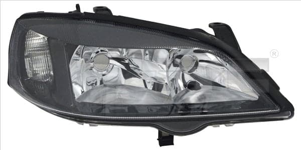 Far stanga (H7 HB3, electric, fundal negru) OPEL ASTRA G