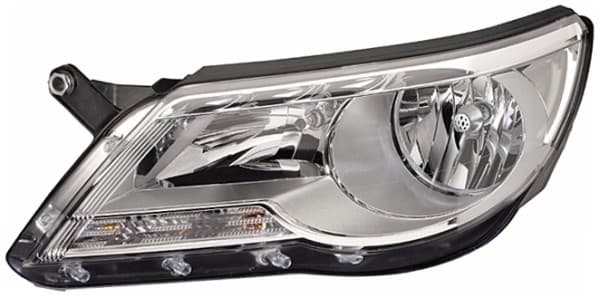 Far dreapta H7 PY21W W5W, electric, cu motoras, interior argintiu, semnalizator portocaliu VW TIGUAN