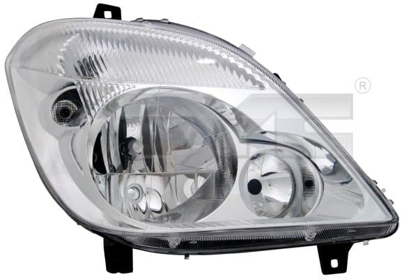 Far stanga (H7, reglaj electric, cu motoras, fundal cromat) MERCEDES SPRINTER 3,5-T (906), SPRINTER 3-T (906), SPRINTER 4,6-T (906), SPRINTER 5-T (906)