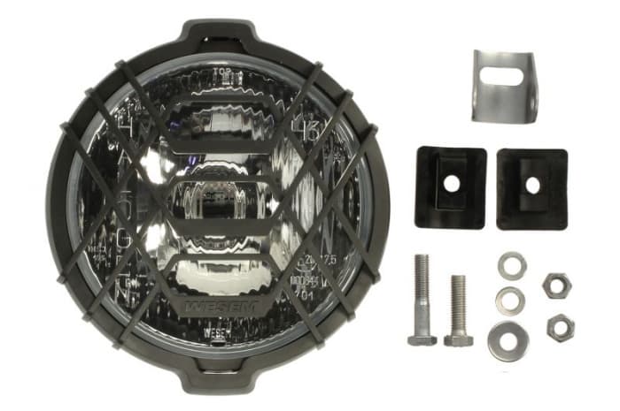 Far universal stanga dreapta (faza lunga, H3, 12 24V, diametru 160mm, adancime: 66mm, transparent, metal plastic, negru)