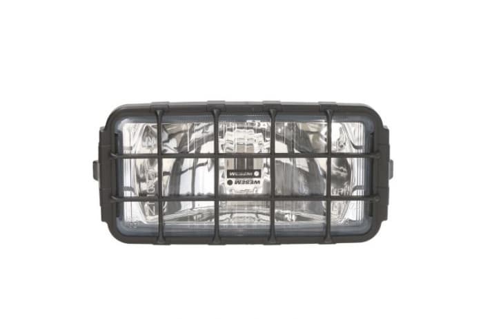 Far universal stanga dreapta (faza lunga, H3, 12 24V, latime 182mm, inaltime 86mm, alb, plastic, negru, lungime cablu: 150mm)