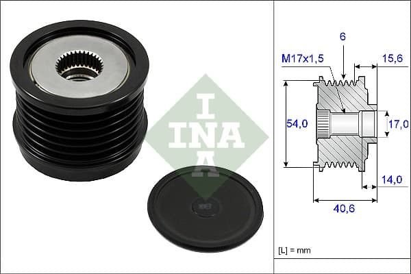 Fulie alternator ALFA ROMEO GIULIETTA; CHRYSLER DELTA; FIAT 500L, 500X, BRAVO II, CROMA, TIPO; JEEP RENEGADE; LANCIA DELTA III; SUZUKI SX4 S-CROSS, VITARA 1.6D 1.9D 2.0D dupa 2005