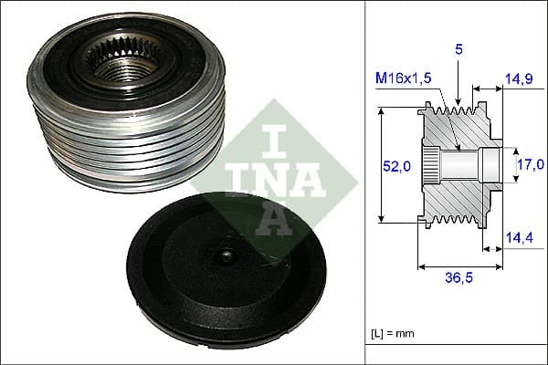 Fulie alternator MERCEDES A (W169), B (W245) 1.5-2.0CNG intre 2004-2012