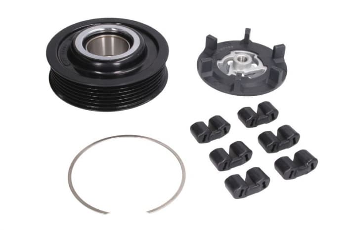 Fulie ambreiaj compresor AC clima (DENSO 6SE 7SE 6PK 100mm) AUDI A4, A6, A6 ALLROAD; SEAT EXEO, EXEO ST 1.6-3.0D intre 2000-2013