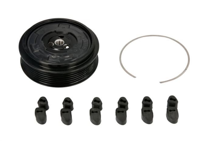 Fulie ambreiaj compresor AC clima (potrivit DENSO 6SEU16C 6PK 100mm) BMW Seria 1 (E81), 1 (E82), 1 (E87), 1 (E88), 3 (E90), 3 (E91), 3 (E92), 3 (E93), X1 (E84) 2.0D intre 2004-2015