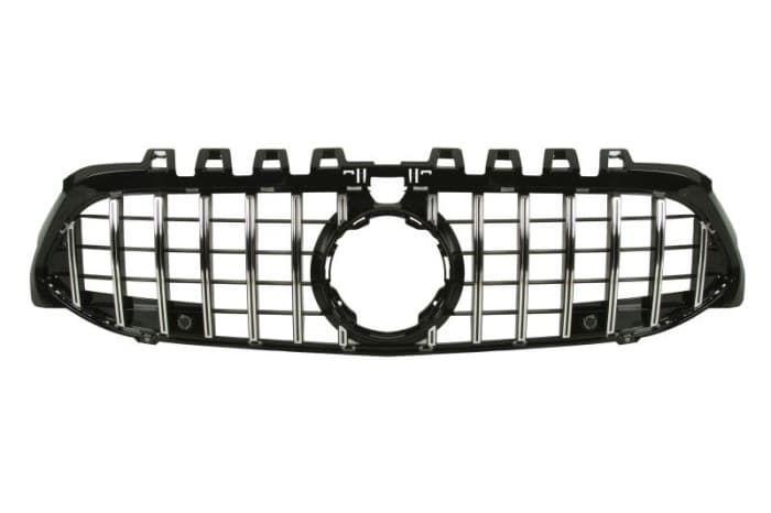 Grila radiator (cu orificiu camera, AMG STYLING, negru lucios crom) potrivit MERCEDES A-KLASA W177 04.18-10.22