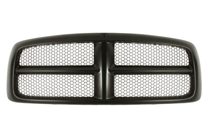 Grila radiator cu ornamente cromate, negru lucios potrivit DODGE RAM 1500, RAM 2500, RAM 3500 3.7-8.0 2002-2005