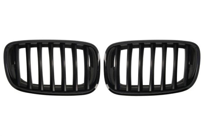 Grila radiator fata (Set 2 bucati, negru negru lucios) potrivit BMW X5 (E70) 3.0-4.8 10.06-07.13 02.07-06.13