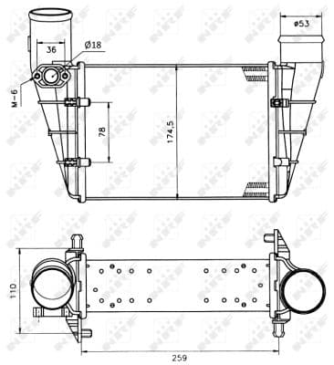 Intercooler AUDI A4, A6; VW PASSAT 1.8-2.8 intre 1993-2005