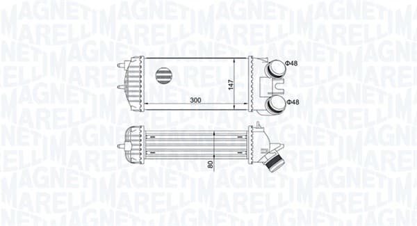 Intercooler potrivit CITROEN BERLINGO, BERLINGO MINIVAN, XSARA PICASSO; PEUGEOT PARTNER, PARTNER MINIVAN 1.6D 05.04-12.15