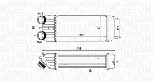 Intercooler potrivit CITROEN C2, C3 I, C3 II, C3 PICASSO; PEUGEOT 1007, 207 1.4D 1.6D 09.05-