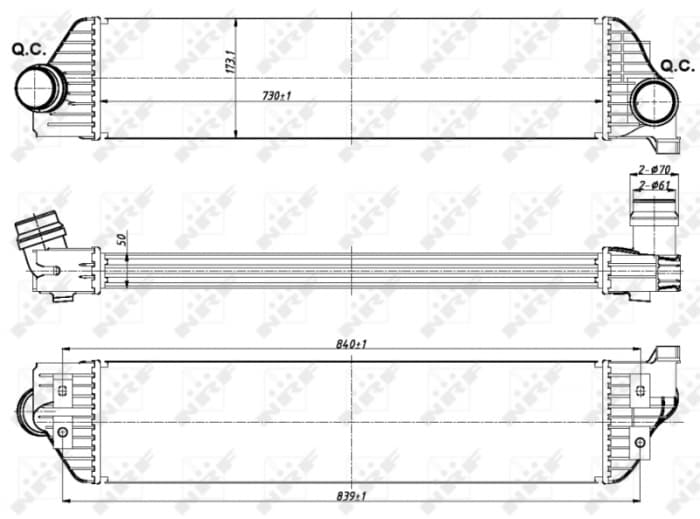 Intercooler potrivit OPEL MOVANO B; RENAULT MASTER III 2.3D Electric 02.10-