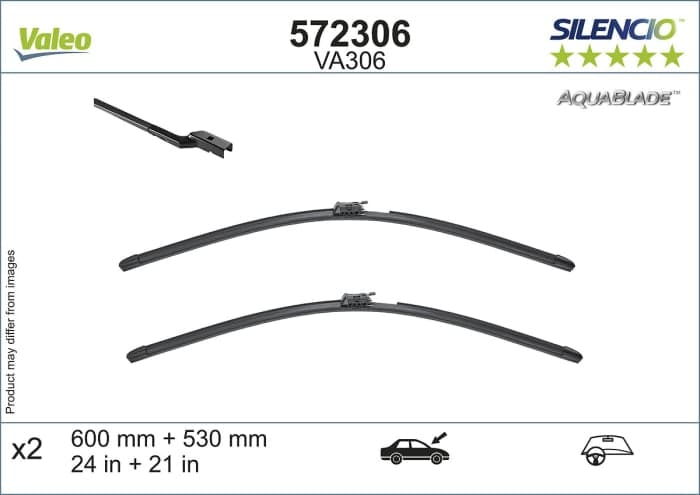Lama stergator fata (2buc) AquaBlade 600 530mm (varianta cu incalzire) potrivit MERCEDES E (A238), E (C238) 12.16-