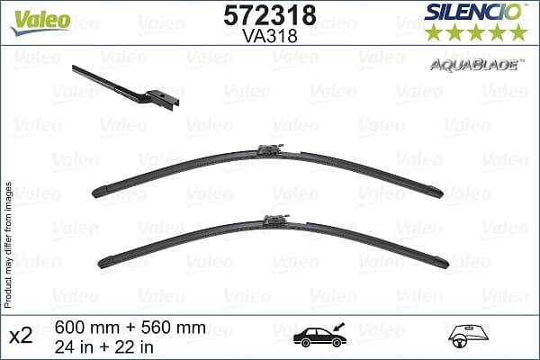 Lama stergator fata (2buc) AquaBlade 600 560mm (varianta cu incalzire) potrivit MERCEDES S (A217), S (C217) 04.14-07.20