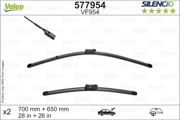 Lama stergator fata (2buc) Silencio 700 650mm potrivit MAN TGE; VW CRAFTER 09.16-