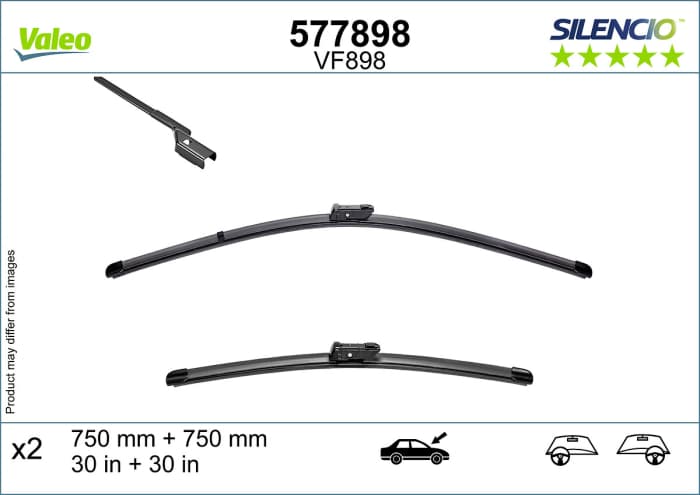 Lama stergator fata (2buc) Silencio 750mm potrivit CUPRA BORN; VW ID.3 11.19-