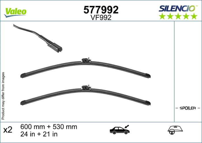 Lama stergator fata (2buc) Silencio Xtrm 600 530mm potrivit MERCEDES EQB (X243), GLB (X247) 08.19-