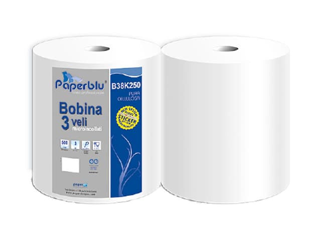 Laveta hartie, celuloza PROFITOOL, 2 buc, culoare: alb, numar straturi: 3, lungime: 200m, inaltime:25cm