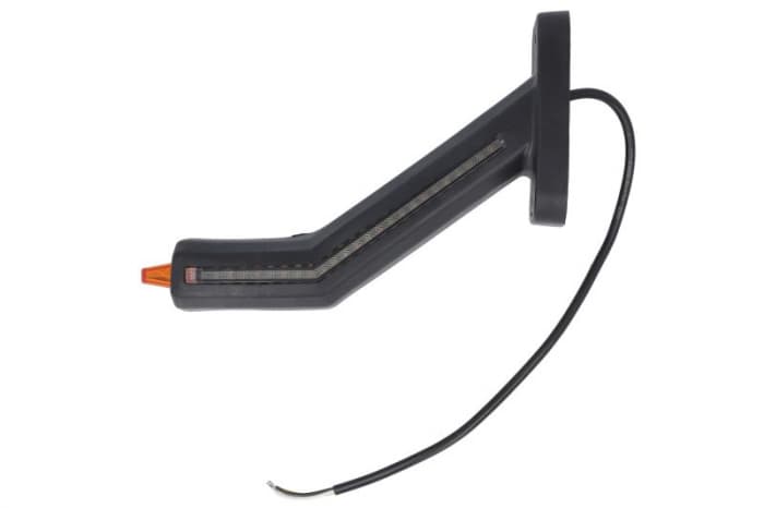 Lumina clarificare stanga, portocaliu rosu alb, LED, suprafata, lungime cablu 400mm, cu brat lung, 12 24V (cu functie de semnalizator lateral, IP6K9K)