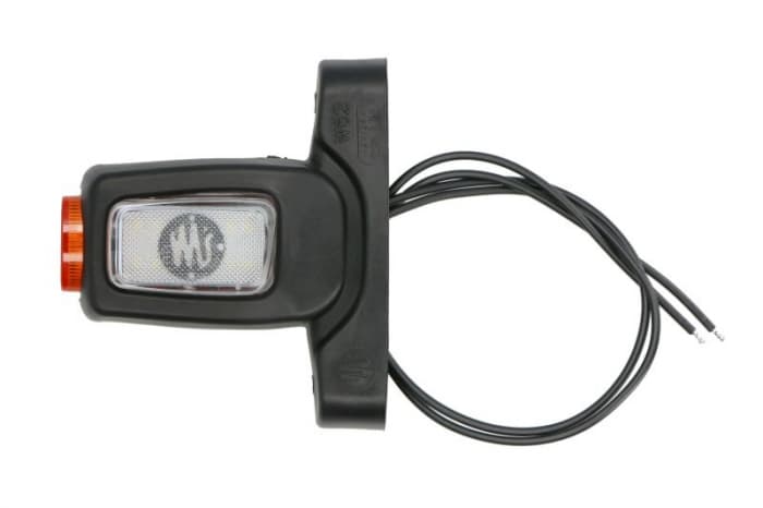 Lumina delimitare dreapta, forma: dreptunghiular, portocaliu rosu alb, LED lungime cablu 330mm, brat scurt, 12 24V (IP6K9K)